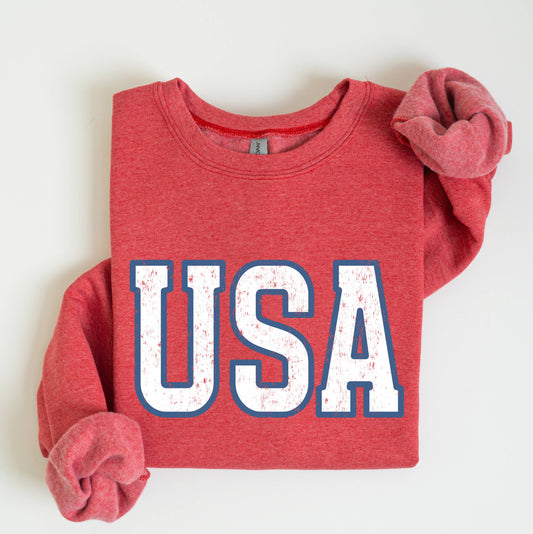 Vintage USA Patriotic Graphic Sweatshirt