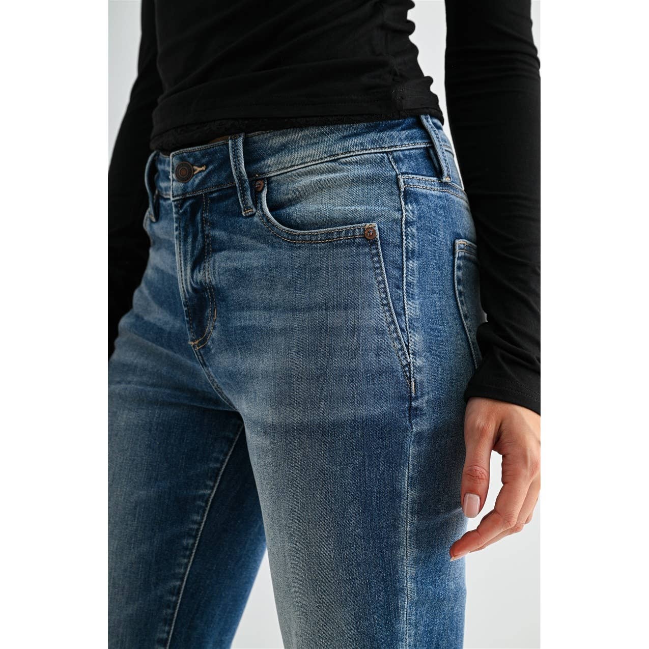 Twisted Up Straight Leg Jeans