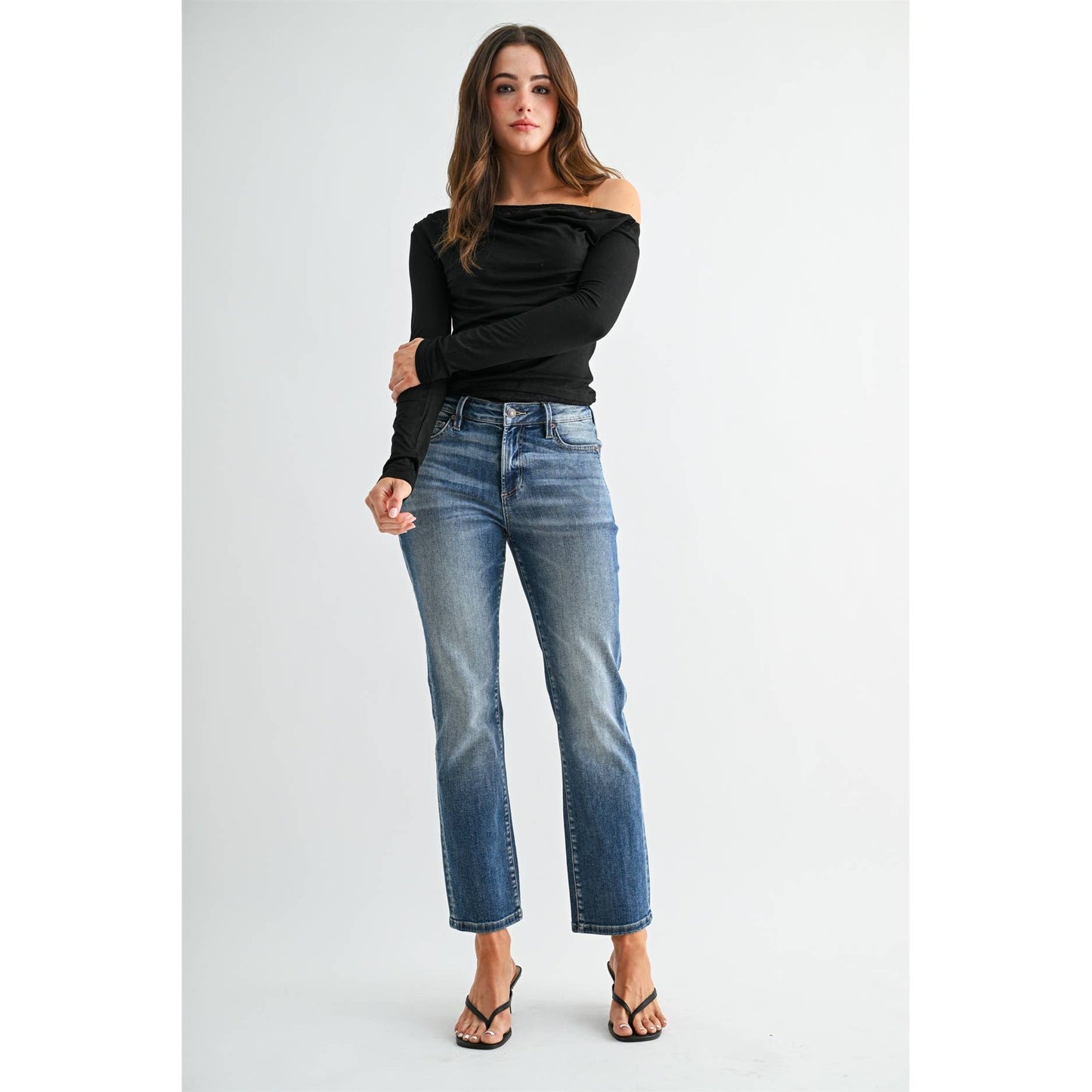 Twisted Up Straight Leg Jeans