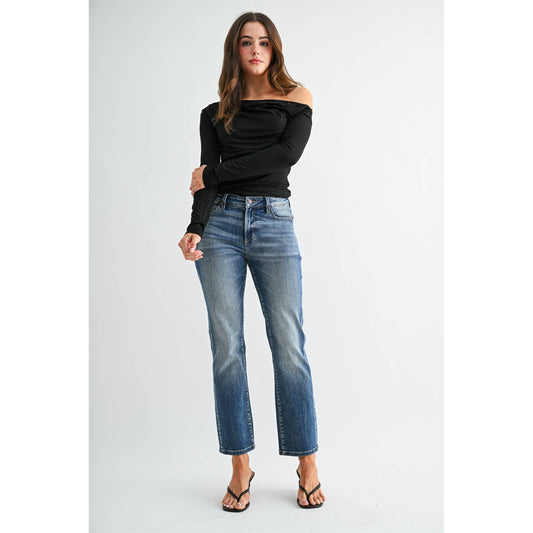 Twisted Up Straight Leg Jeans