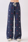 Patriotic Dog Print Wide-Leg Lounge Pants