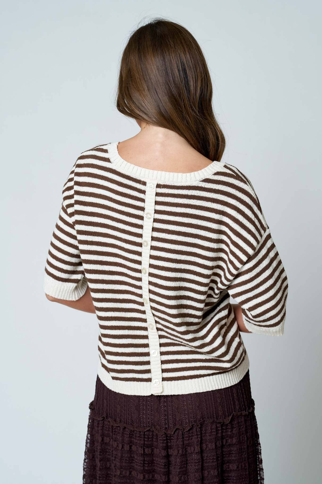 Brown Sugar & Cream Stripe Sweater