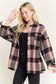 Plaid Sherpa-Lined Button Down Shacket