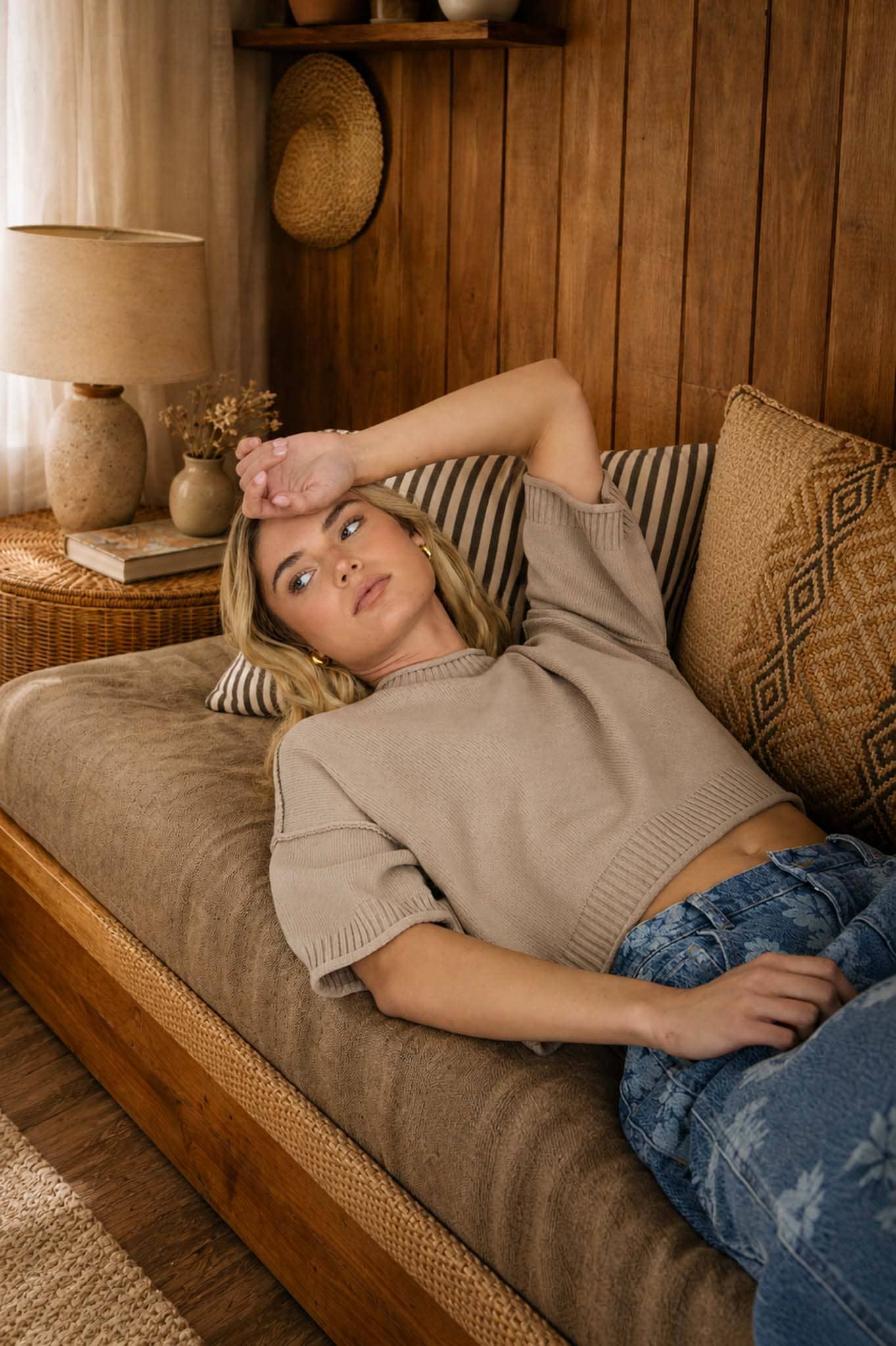 Simply Styled Exposed Seam Sweater