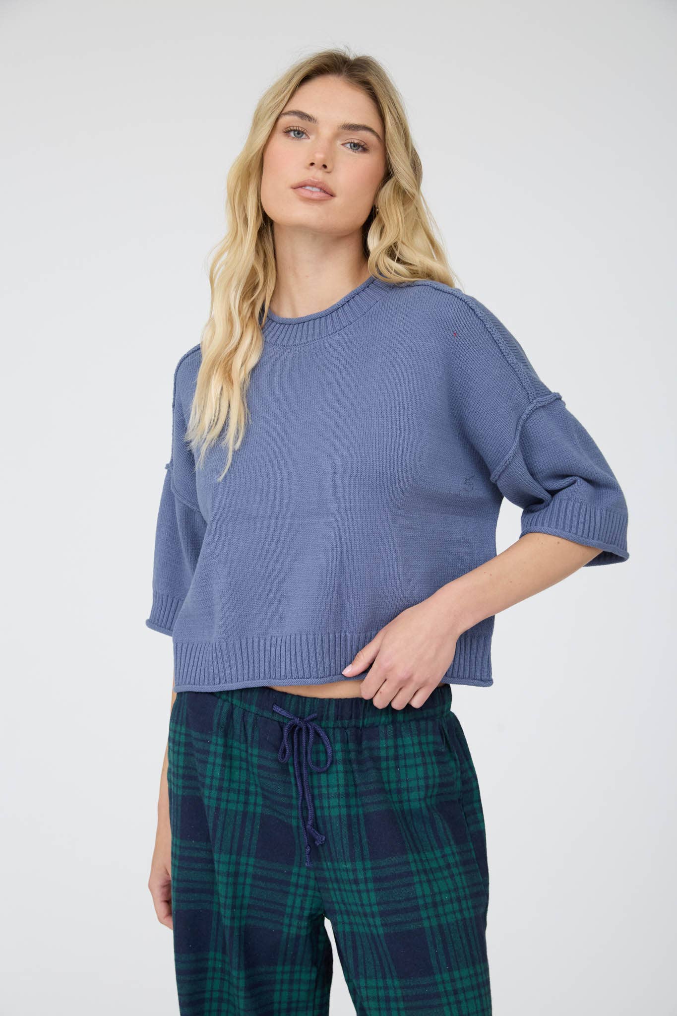 Simply Styled Exposed Seam Sweater