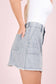 Denim Stripe Mini Skirt