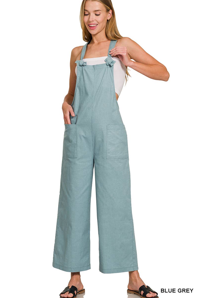Woven Knot Strap Overalls