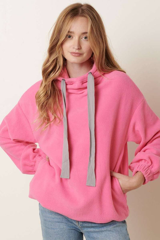 Hot Pink Fleece Hoodie
