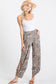 Leopard Print Split Side Pants