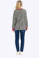 Rib Animal Print Drop Shoulder V-Seam Top