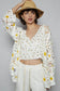 Daisy Crochet V-Neck Tie-Front Cardigan