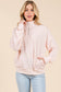 Floral Ribbed Quarter Zip