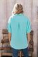 Half Sleeve Collared Button Down Top