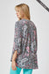 Curvy 3/4 Sleeve Paisley Wrinkle-Free Blouse