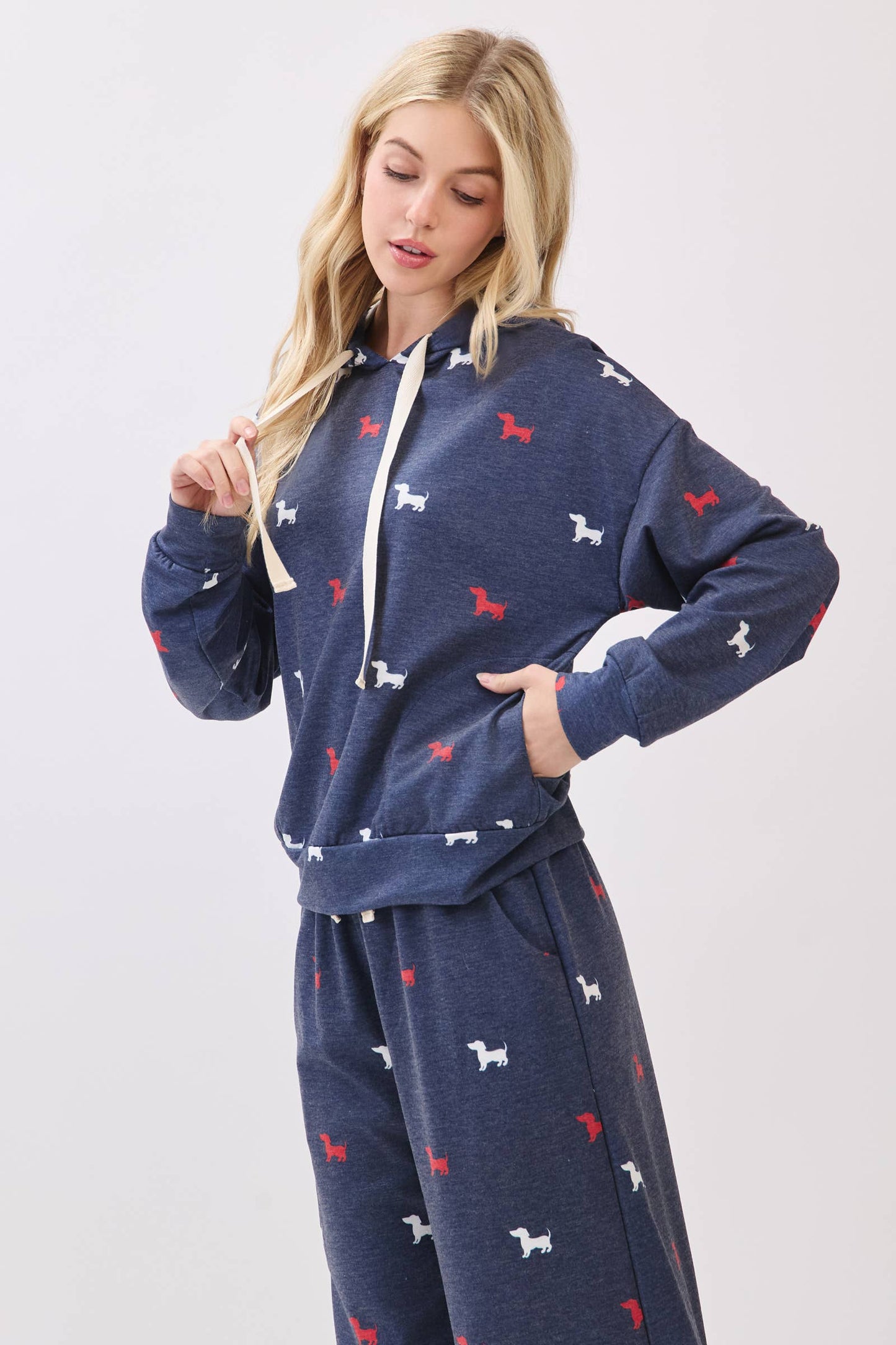 Patriotic Dog Print Hoodie