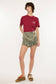 KanCan High Rise Camo Print Stretch Shorts