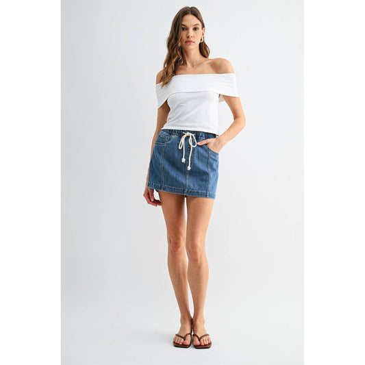 Easy Days High Rise Pull-On Mini Skirt