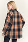 Plaid Sherpa-Lined Button Down Shacket