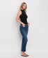 MID RISE ANKLE SLIM STRAIGHT JEANS