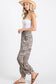 Leopard Print Split Side Pants