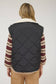 Zip-Up High Collar Quilted Fleece-Lined Puffer Vest