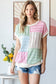 Textured Color Block Patchwork Top