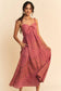Floral Lace Fabric Patchwork Maxi Dress