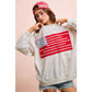 American Flag Patch Long Sleeve Top