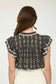 V-Neck Short Ruffle Layered Sleeve Woven Top