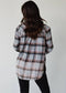 Gray, Red, Camel & Black Plaid Flannel – Bleached Dip Contrast