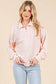 Floral Ribbed Quarter Zip