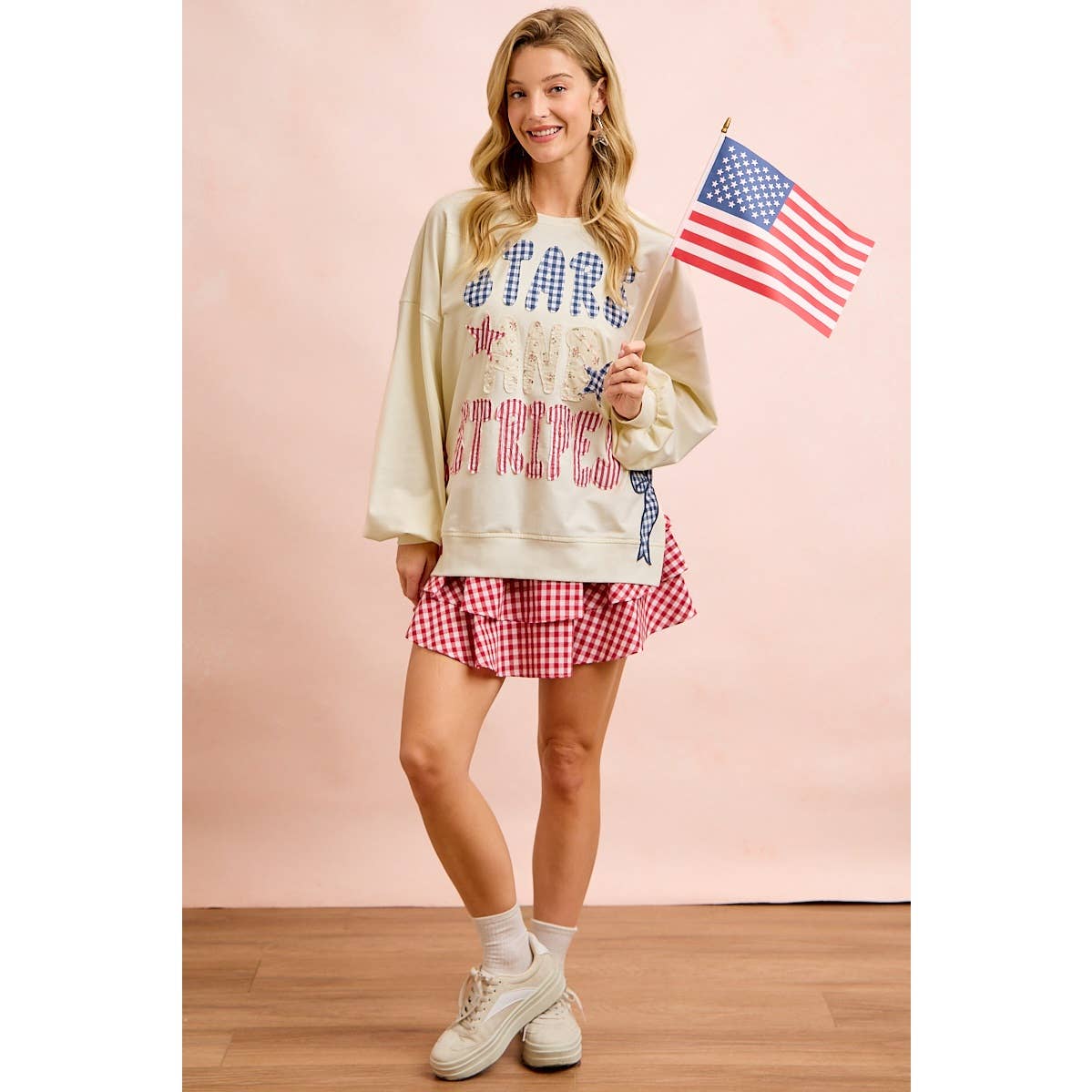 Stars & Stripes Patch Sweatshirt