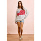American Flag Patch Long Sleeve Top