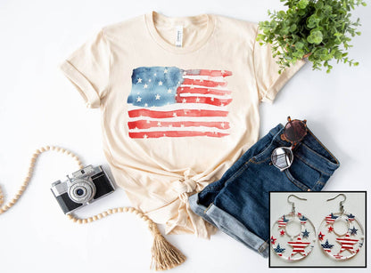 Watercolor Flag Tee