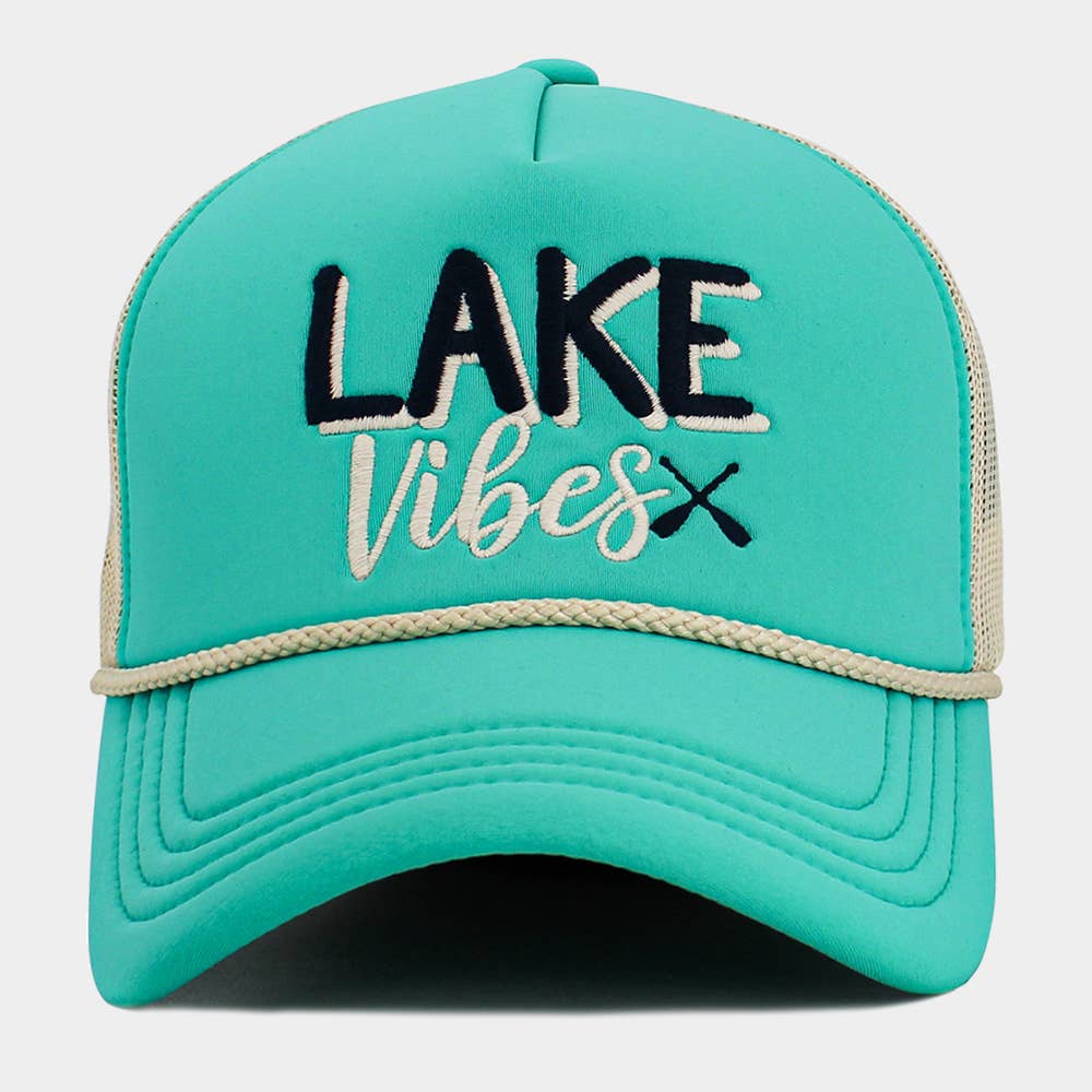 Lake Vibes Embroidered Mesh Back Trucker Hat