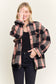 Plaid Sherpa-Lined Button Down Shacket