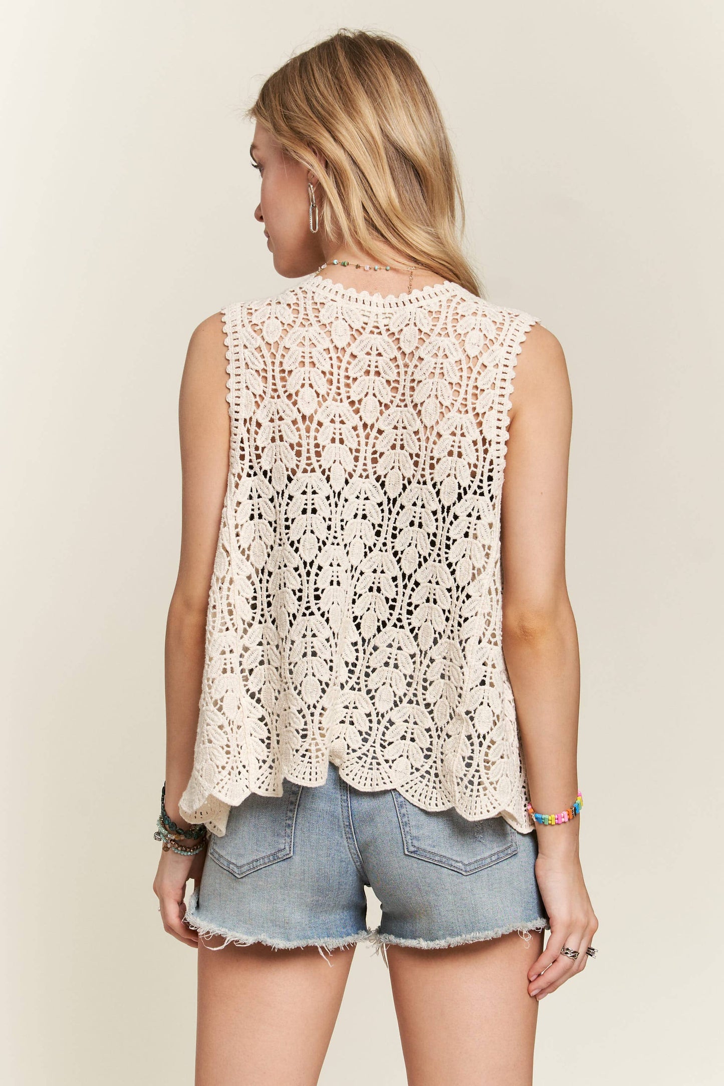 Boho Breeze Crochet Vest