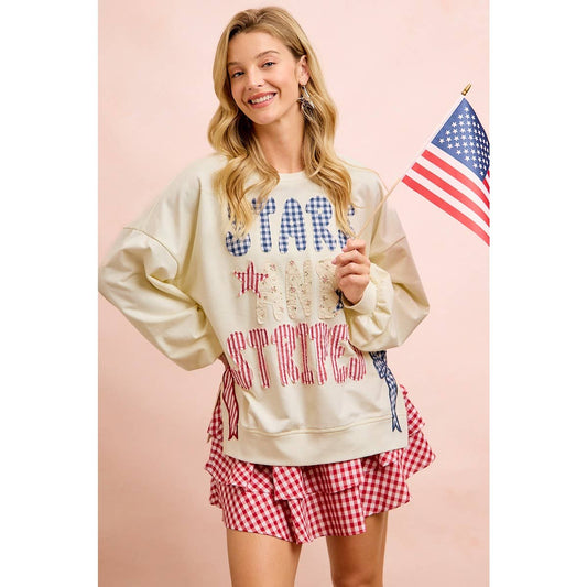 Stars & Stripes Patch Sweatshirt