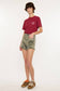 KanCan High Rise Camo Print Stretch Shorts