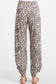 Leopard Print Split Side Pants