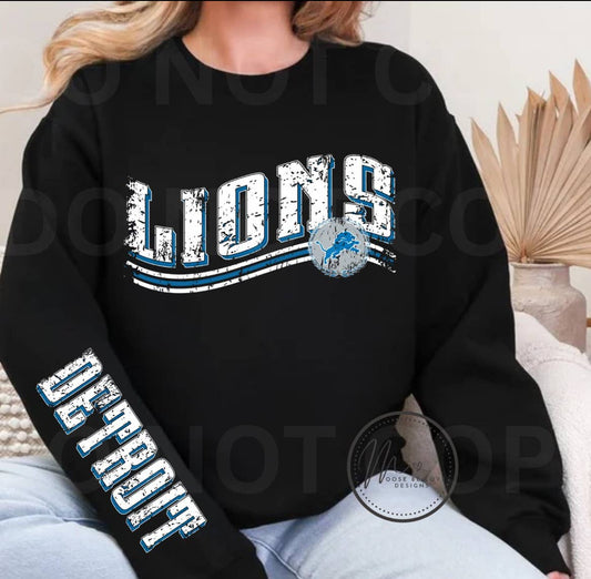 Black Detroit Lions Sweatshirt
