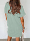 Casual Ribbed T-Shirt Dress