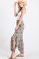 Leopard Print Split Side Pants