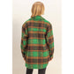 Fuzzy Mohair-Look Plaid Shacket