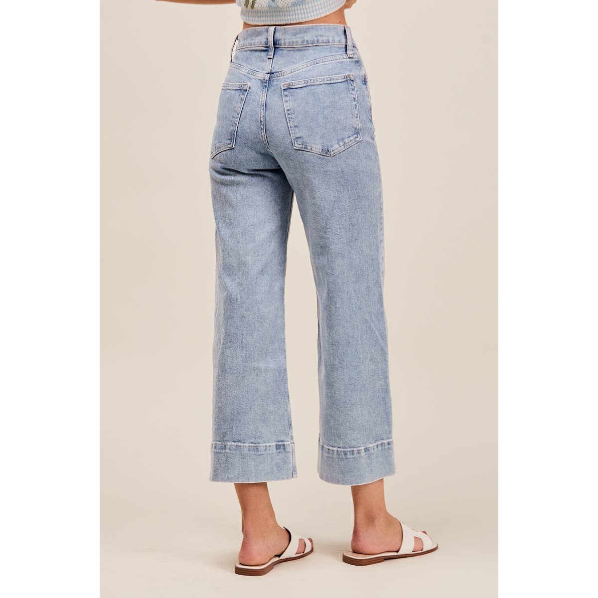 Easy Days Mid Rise Wide Leg Denim Jeans