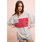 American Flag Patch Long Sleeve Top