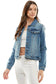 Cotton Blend Stretch Denim Jacket