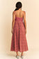 Floral Lace Fabric Patchwork Maxi Dress