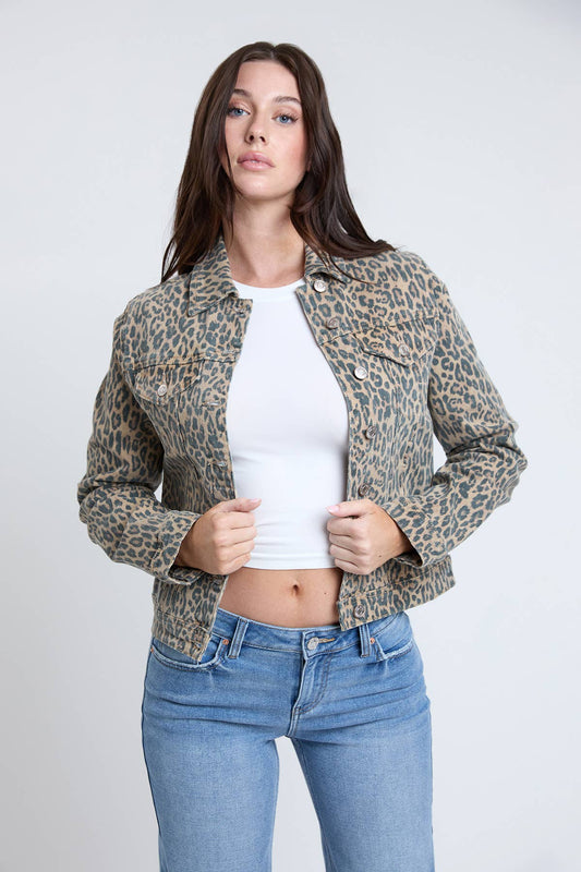 Cheetah Denim Jacket
