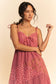 Floral Lace Fabric Patchwork Maxi Dress